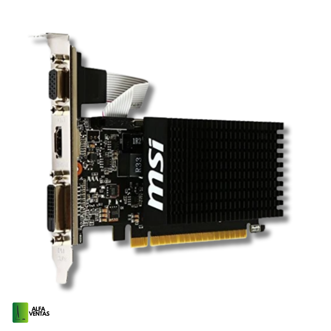 Tarjeta Gráfica MSI NVIDIA GeForce GT 710 2GB DDR3 HDMI VGA DVI