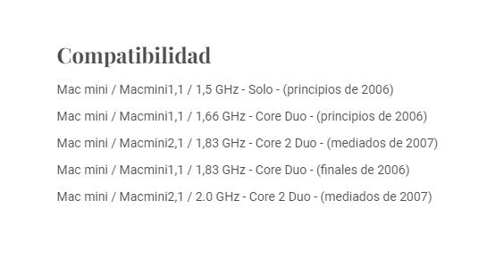 Cargador Apple para Mac Mini 110W A1188