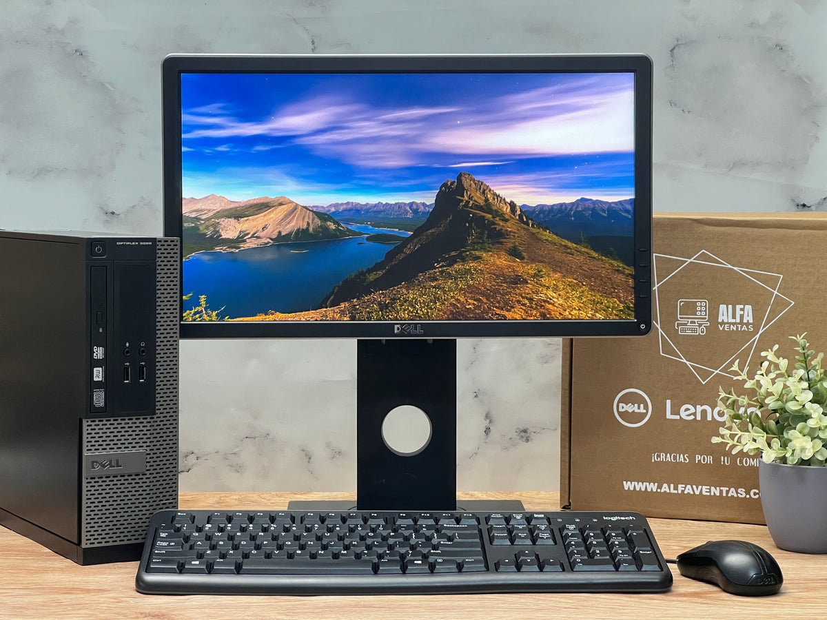 Computadora DELL Optiplex 3020 SFF Core i3 4ta Gen SSD 240GB RAM 16GB Windows Monitor Dell 22” WIFI