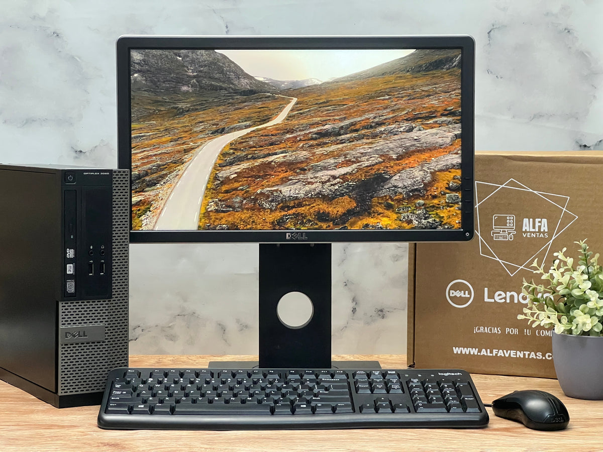 Computadora DELL Optiplex 3020 SFF Core i3 4ta Gen SSD 240GB RAM 16GB Windows Monitor Dell 22” WIFI