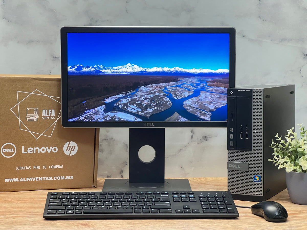 Computadora Completa Dell OptiPlex 3020 SFF – Pentium | 8GB RAM | SSD 240GB | Monitor 22" | Windows 10 Pro