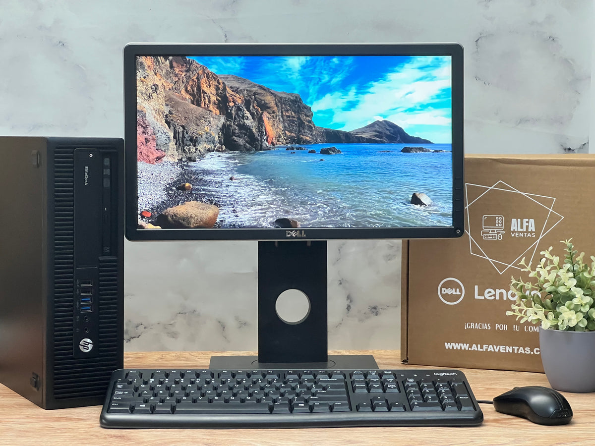 Computadora Hp Prodesk 705 G1 AMD A4 PRO SSD 240GB RAM 8GB Monitor 22"