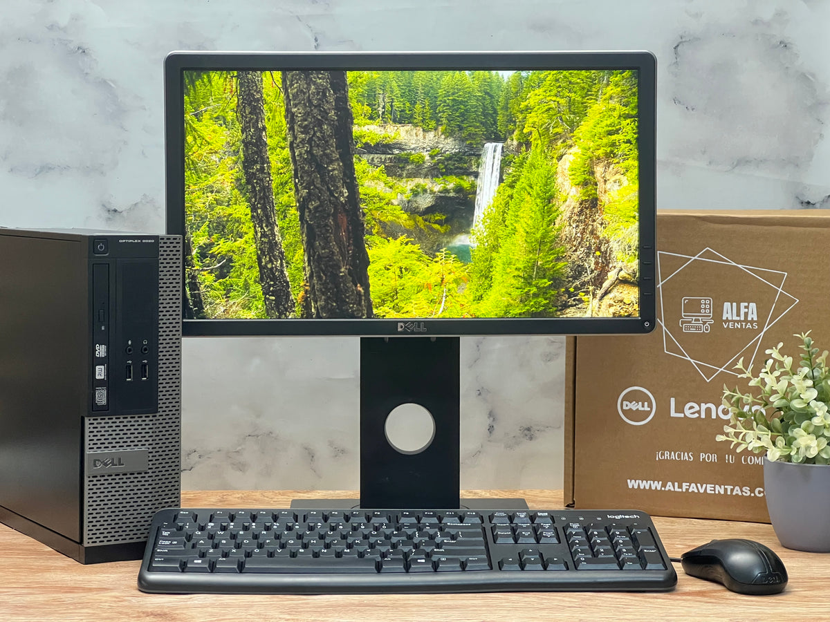Computadora DELL Optiplex 3020 SFF Core i3 4ta Gen SSD 240GB RAM 16GB Windows Monitor Dell 22” WIFI