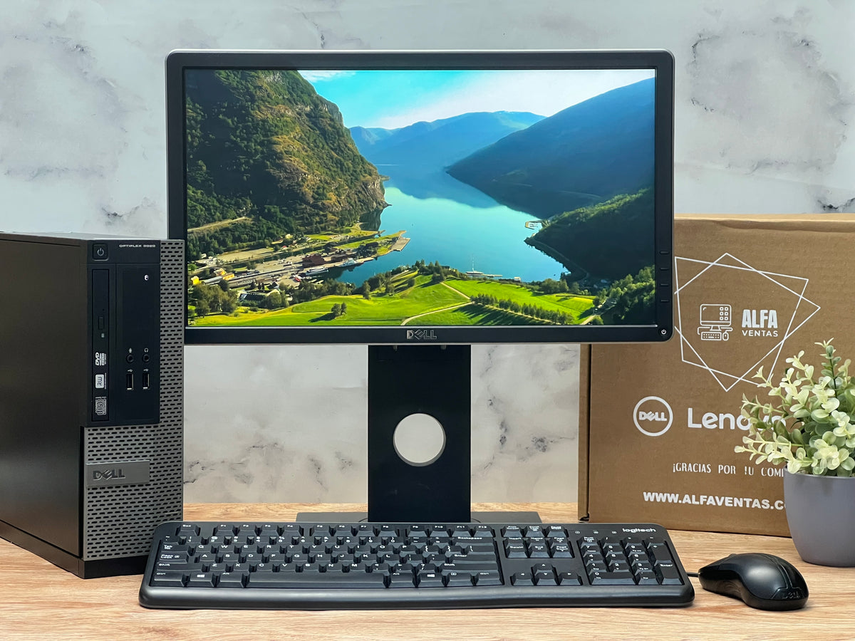 Computadora DELL Optiplex 3020 SFF Core i3 4ta Gen SSD 240GB RAM 16GB Windows Monitor Dell 22” WIFI