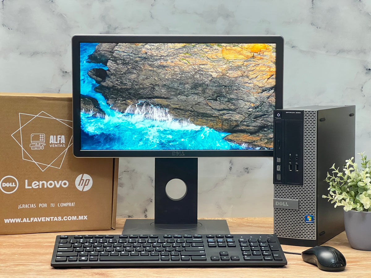 Computadora Completa Dell OptiPlex 3020 SFF – Pentium | 8GB RAM | SSD 240GB | Monitor 22" | Windows 10 Pro