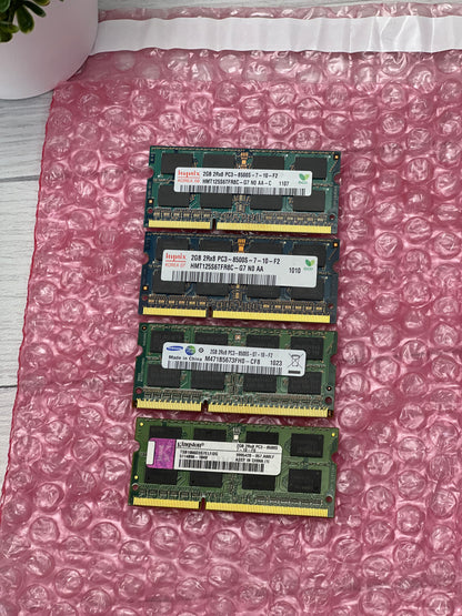 Memoria RAM DDR3 2GB Sodimm 1066Mhz PC3-8500S Para Laptop o AIO