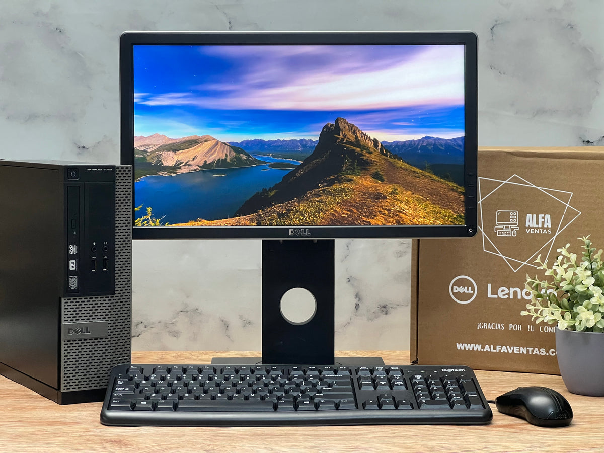 Computadora DELL Optiplex 3020 SFF Core i3 4ta Gen SSD 240GB RAM 16GB Windows Monitor Dell 22” WIFI