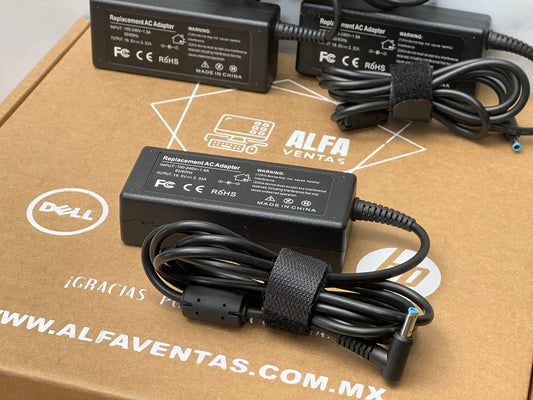 Cargador Compatible HP 65W – 19.5V 3.33A | Punta Azul 4.5 × 3.0 mm