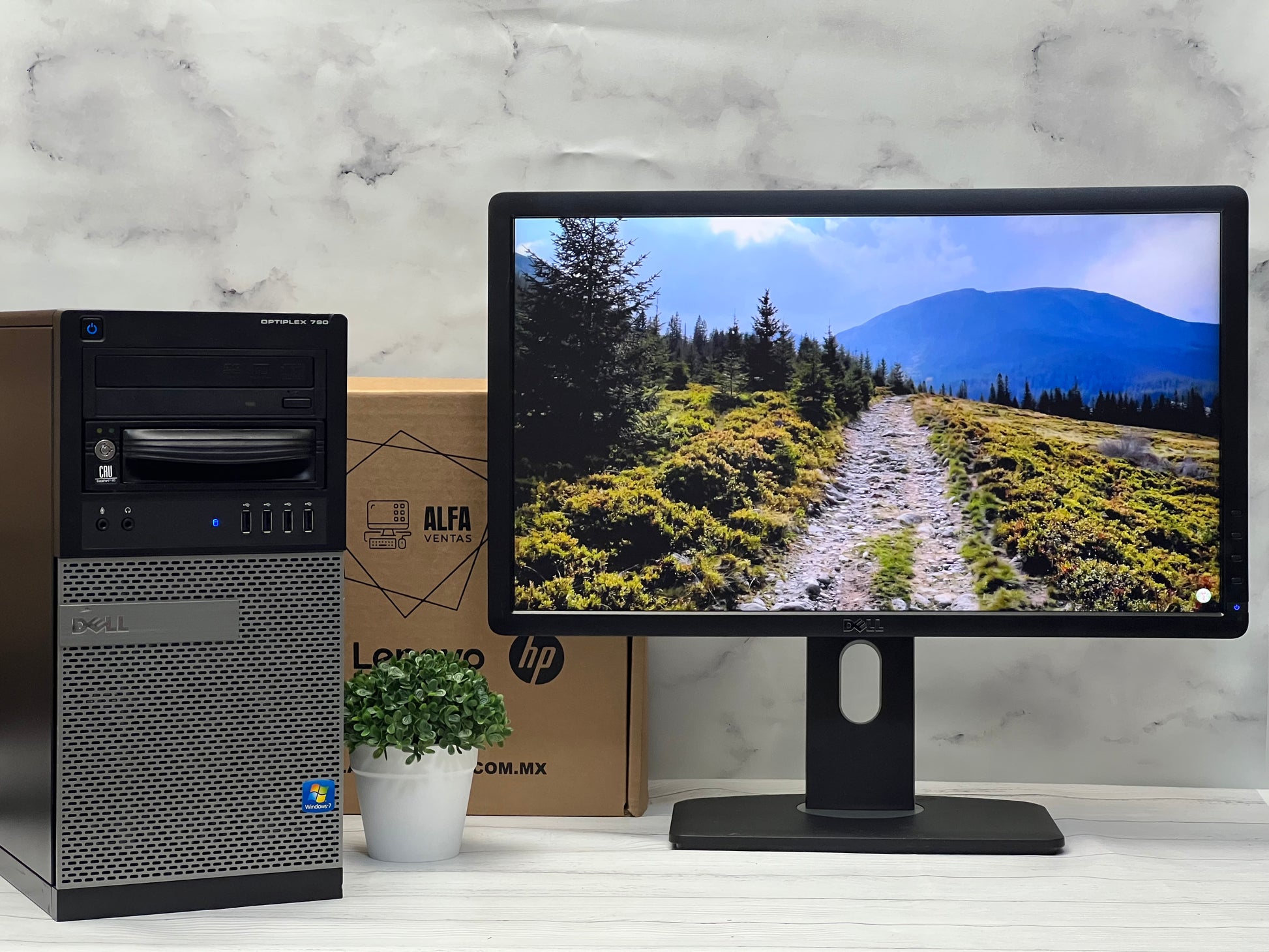 Computadora Dell Optiplex 790 MT Core i7 2da Gen  SSD 240GB  RAM 16GB DDR3  + Monitor 22" USB WIFI