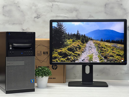 Computadora Dell Optiplex 790 MT Core i7 2da Gen  SSD 240GB  RAM 16GB DDR3  + Monitor 22" USB WIFI