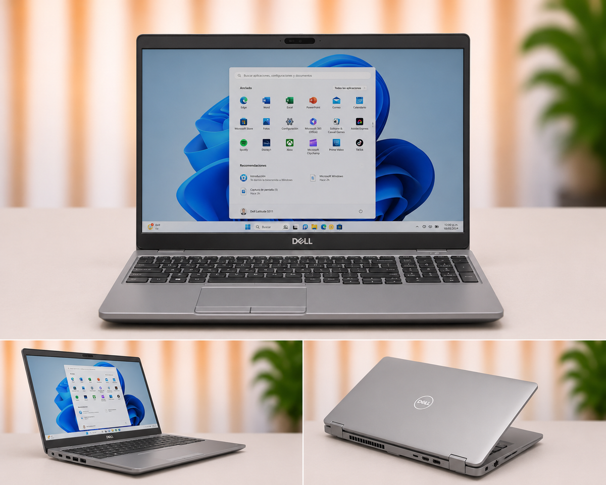 Laptop Dell Latitude 5511 Core i5 10ma Gen | 32GB RAM DDR4 | SSD 1TB | Pantalla 15.6" | Windows 11 Pro | Teclado Numérico