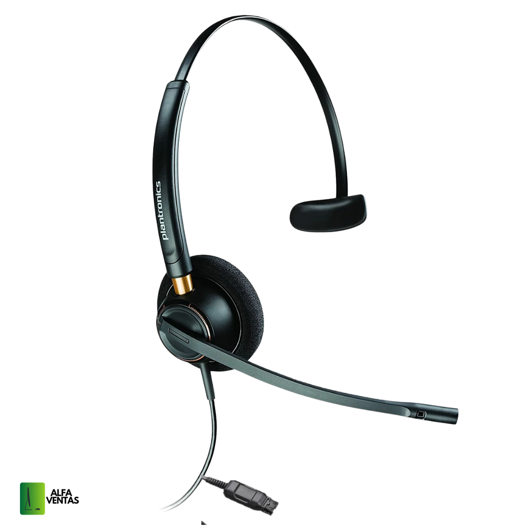 Diadema Plantronics EncorePro HW510 | Monoaural | Micrófono con Cancelación de Ruido | Quick Disconnect (QD)