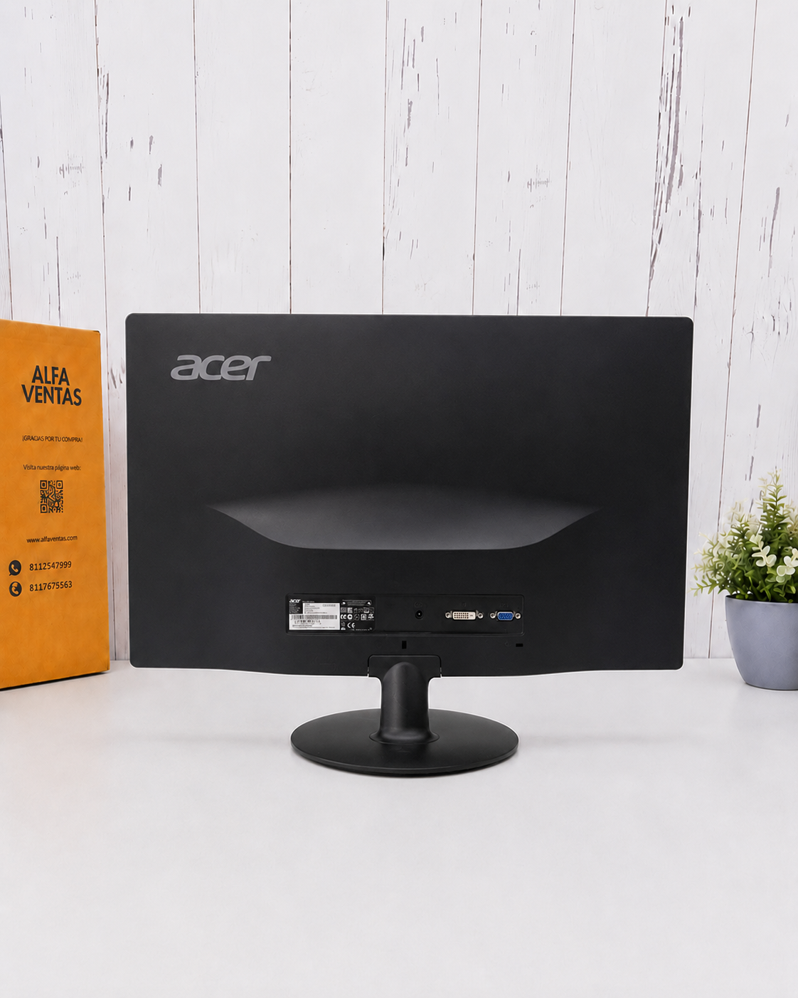 Monitor Acer S240HL 24"  Full HD 1920 × 1080  VGA DVI 60Hz 5ms