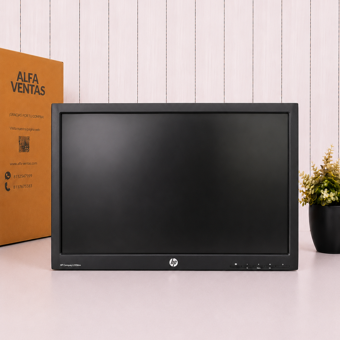 Monitor SIN BASE HP Compaq L2206tm | 21.5" | Full HD 1920x1080 | IPS | DisplayPort | VGA | DVI | USB Clase B