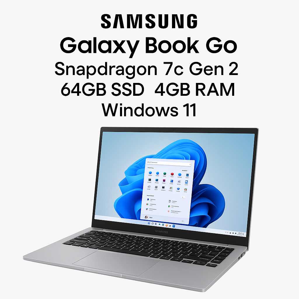 Samsung Galaxy Book Go – Snapdragon 7c Gen2 SSD 64GB 4GB RAM Pantalla ...