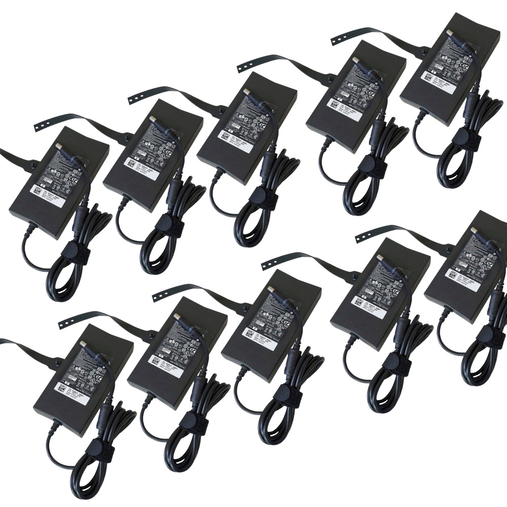 Lote de 10 Cargadores Dell Originales 130W – 19.5V 6.7A | Pin Central 7.4mm x 5.0mm