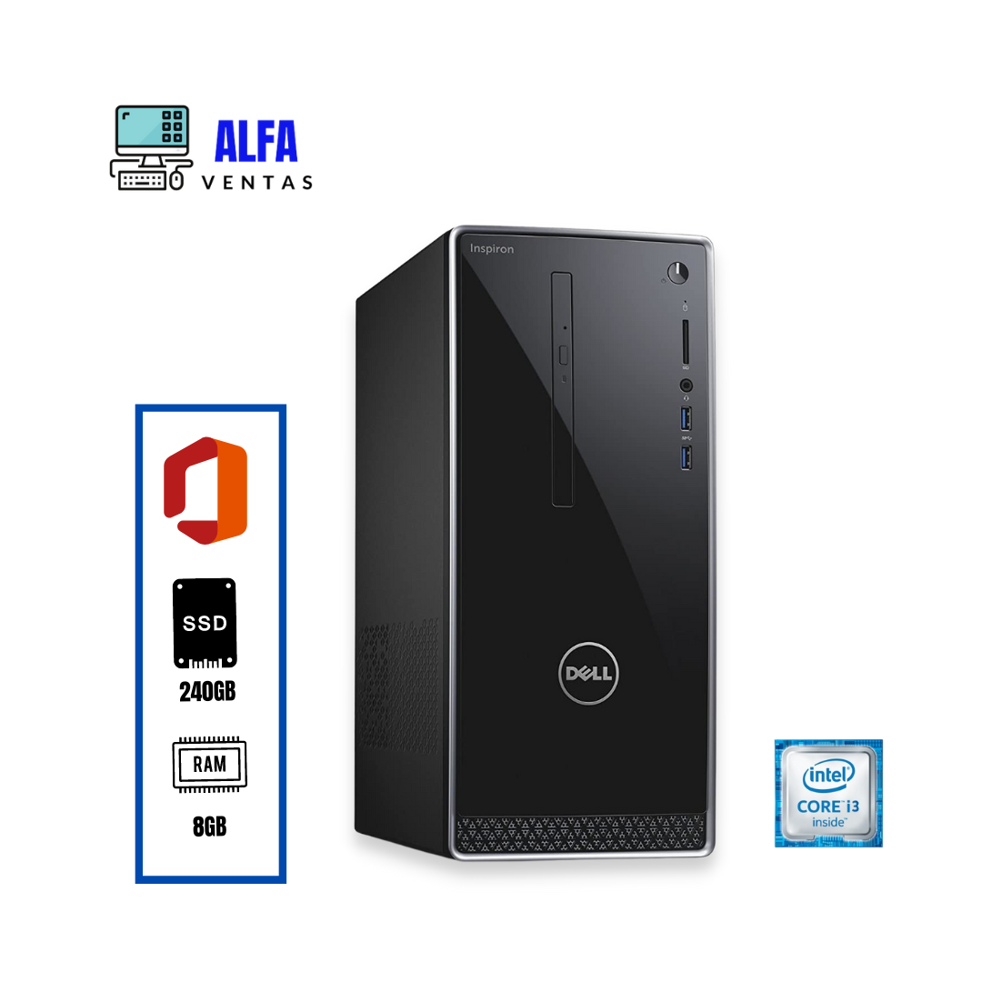 CPU Dell Inspiron 3650 MT | Core i3 6ta Gen | SSD 256GB | 8GB RAM DDR4 | HDMI / VGA | Windows 10