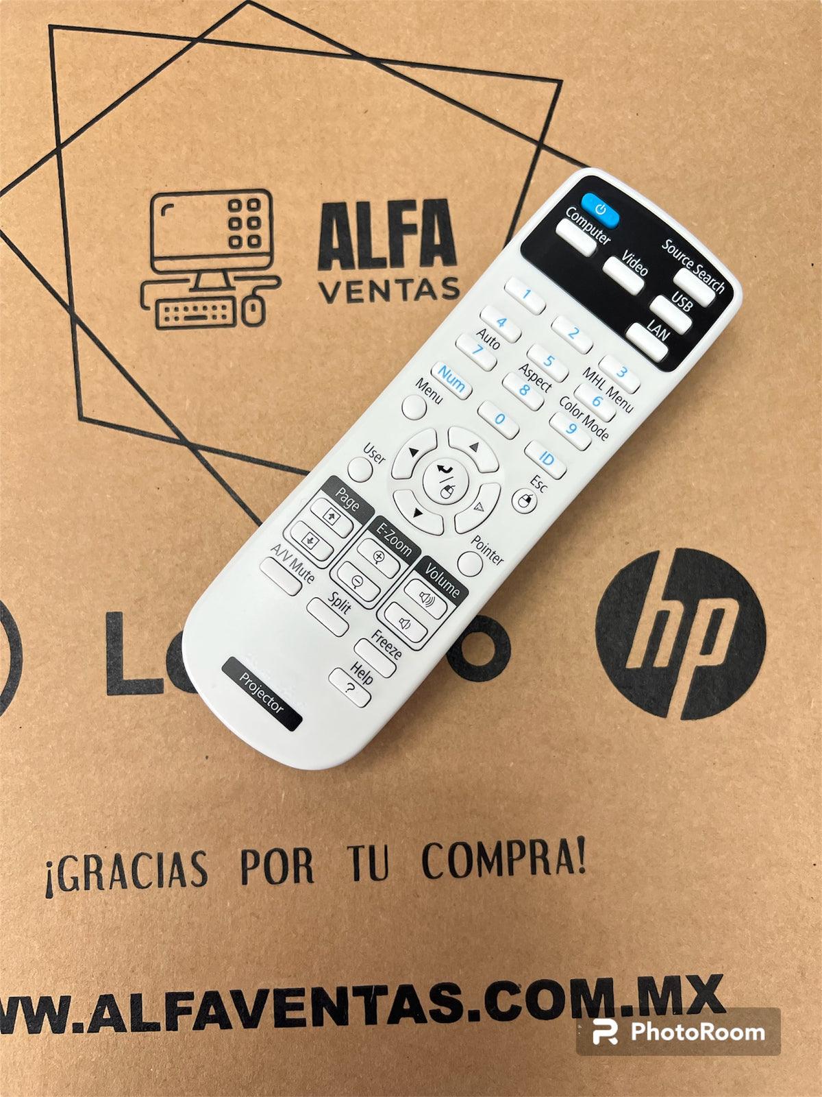 Control Remoto Epson Original para Proyector | Modelo 16137170 | Compatible con PowerLite y EX Series