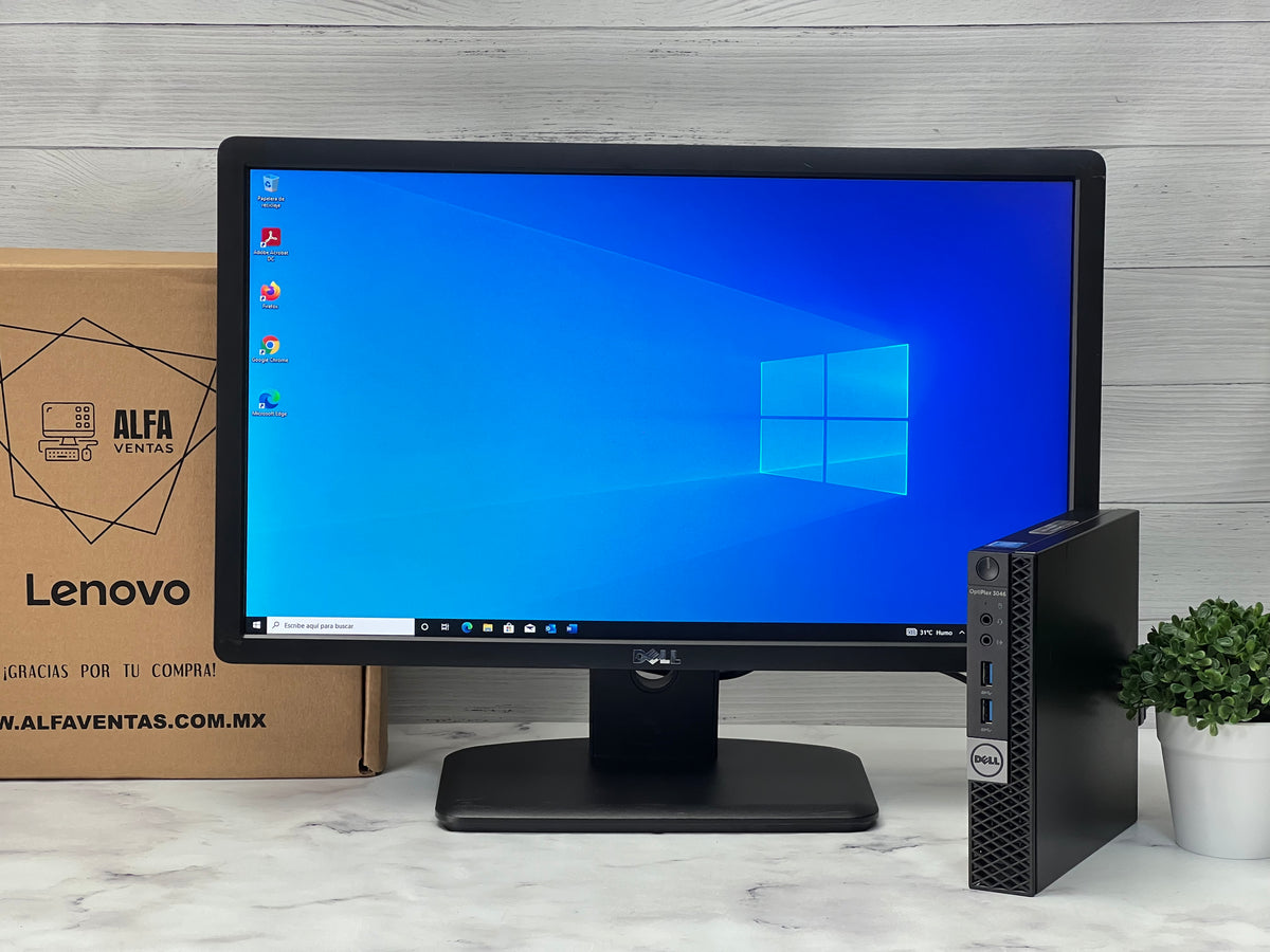 Computadora Dell OptiPlex 3040 + Monitor Dell 19” – Core i5 6ta Gen | 16GB RAM | SSD 500GB | Windows 10