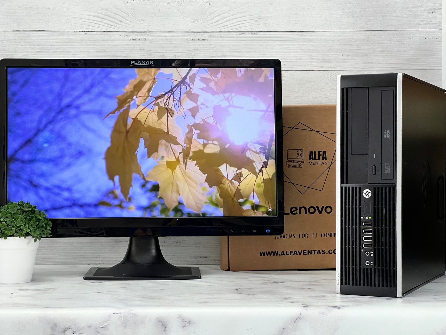 Computadora HP Compaq 6000 Core 2 duo SSD 120GB RAM 8GB  Monitor 22"