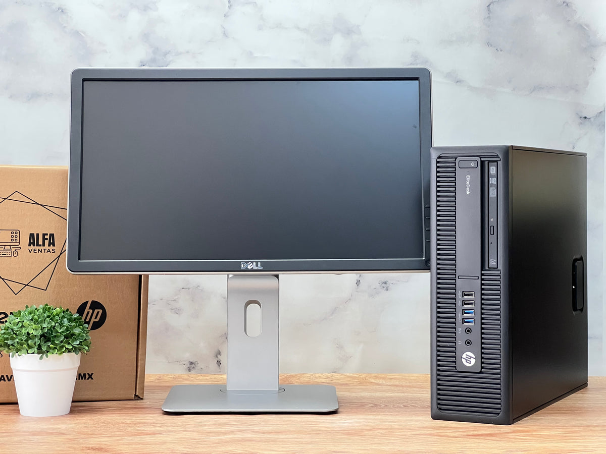 Computadora Hp Prodesk 705 G1 AMD A4 PRO SSD 240GB RAM 8GB Monitor 22"
