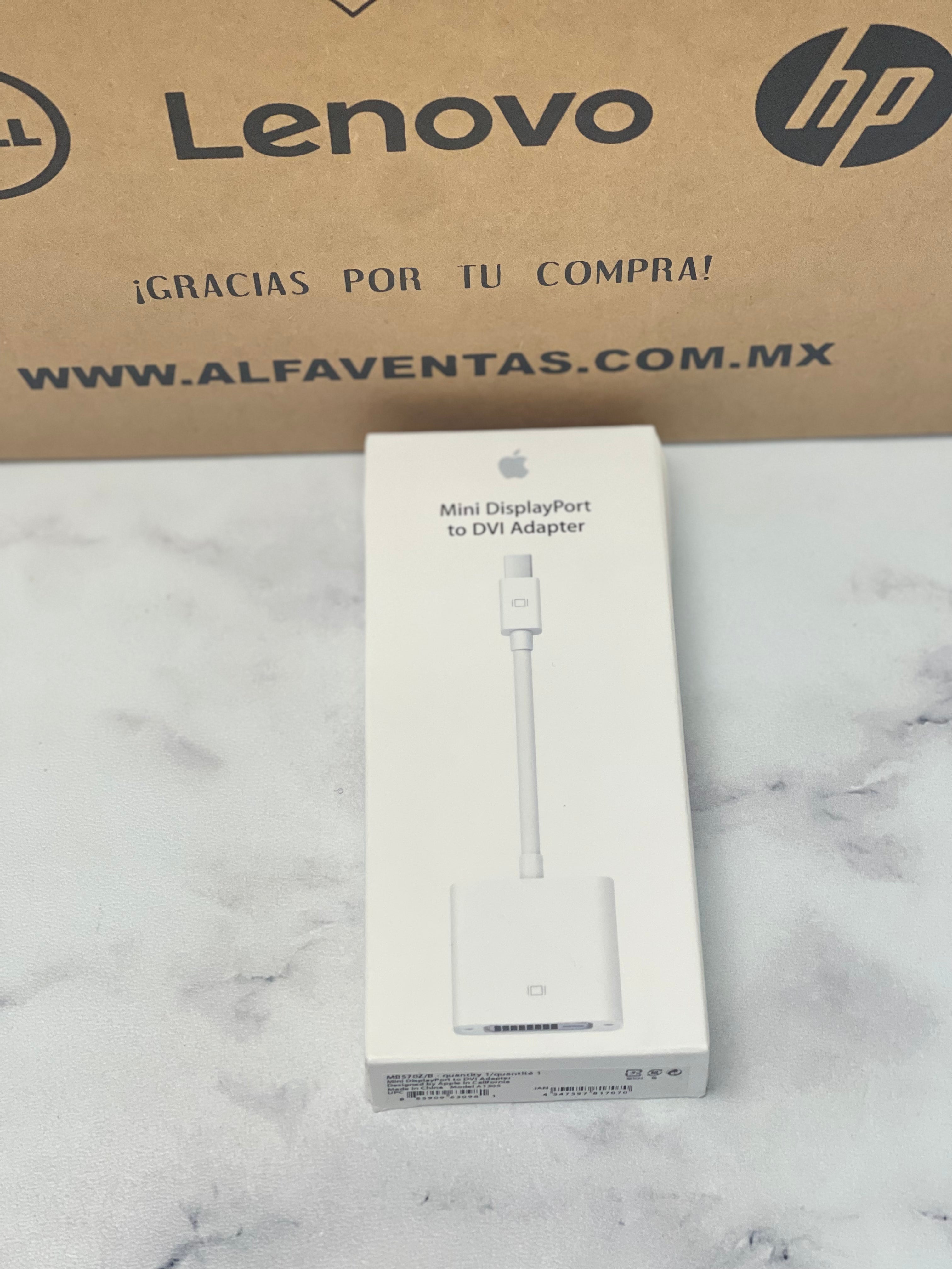 Adaptador de Mini DisplayPort a DVI Apple MB570Z/B Orginal – Alfa