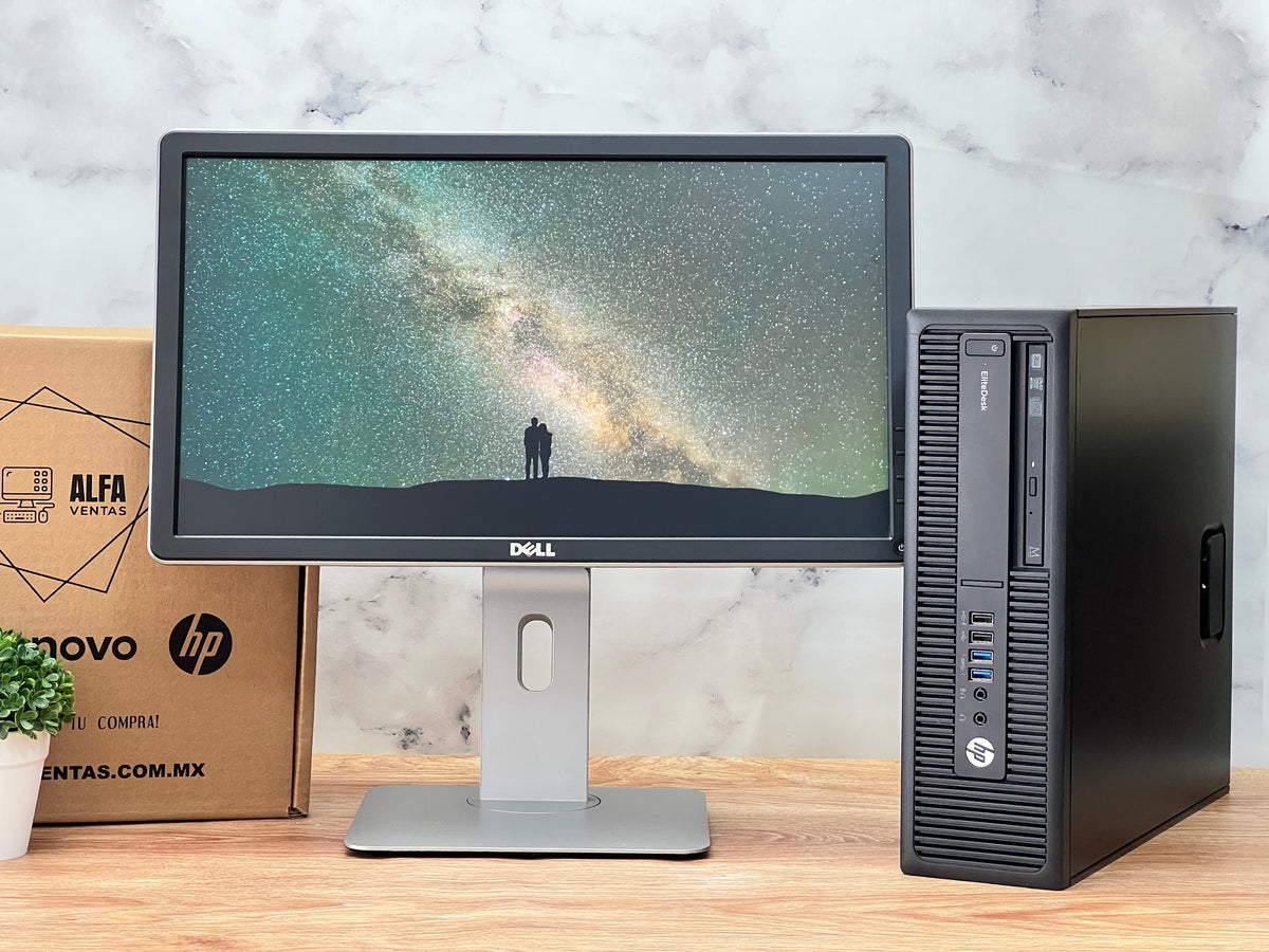 Computadora HP EliteDesk 705 G1 SFF AMD A4 PRO  SSD 480GB  16GB RAM Monitor 22”