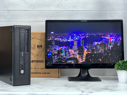 Computadora HP EliteDesk 600/800 G1 Core i5 4ta gen SSD 480GB RAM 16GB Windows, Monitor 22"