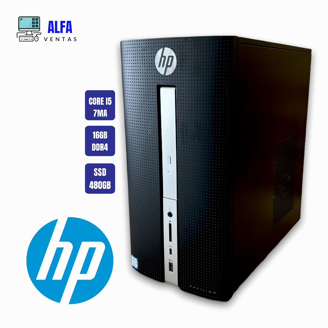 CPU HP PAVILION Core i5 7ma gen SSD 480gb 16GB DDR4 TARJETA DE VIDEO