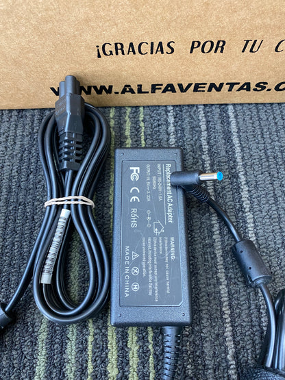 Cargador Compatible HP 65W – 19.5V 3.33A | Punta Azul 4.5 × 3.0 mm