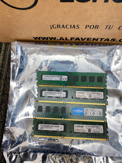 Memoria RAM DDR3 8GB PC3-12800U 1600Mhz PC de escritorio
