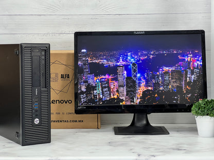 Computadora HP EliteDesk 600/800 G1 Core i5 4ta gen SSD 480GB RAM 16GB Windows, Monitor 22"