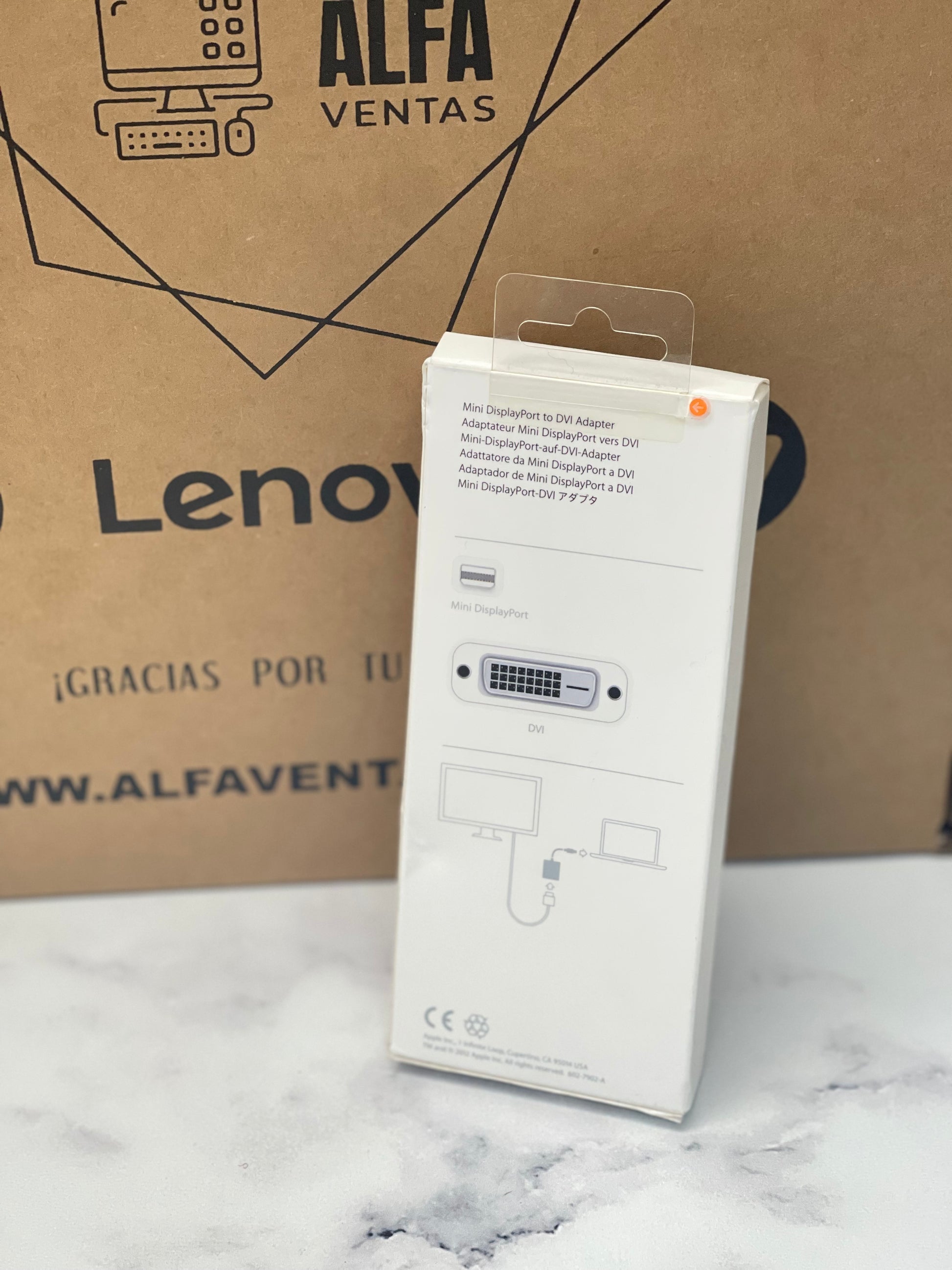 Adaptador de Mini DisplayPort a DVI Apple MB570Z/B Orginal