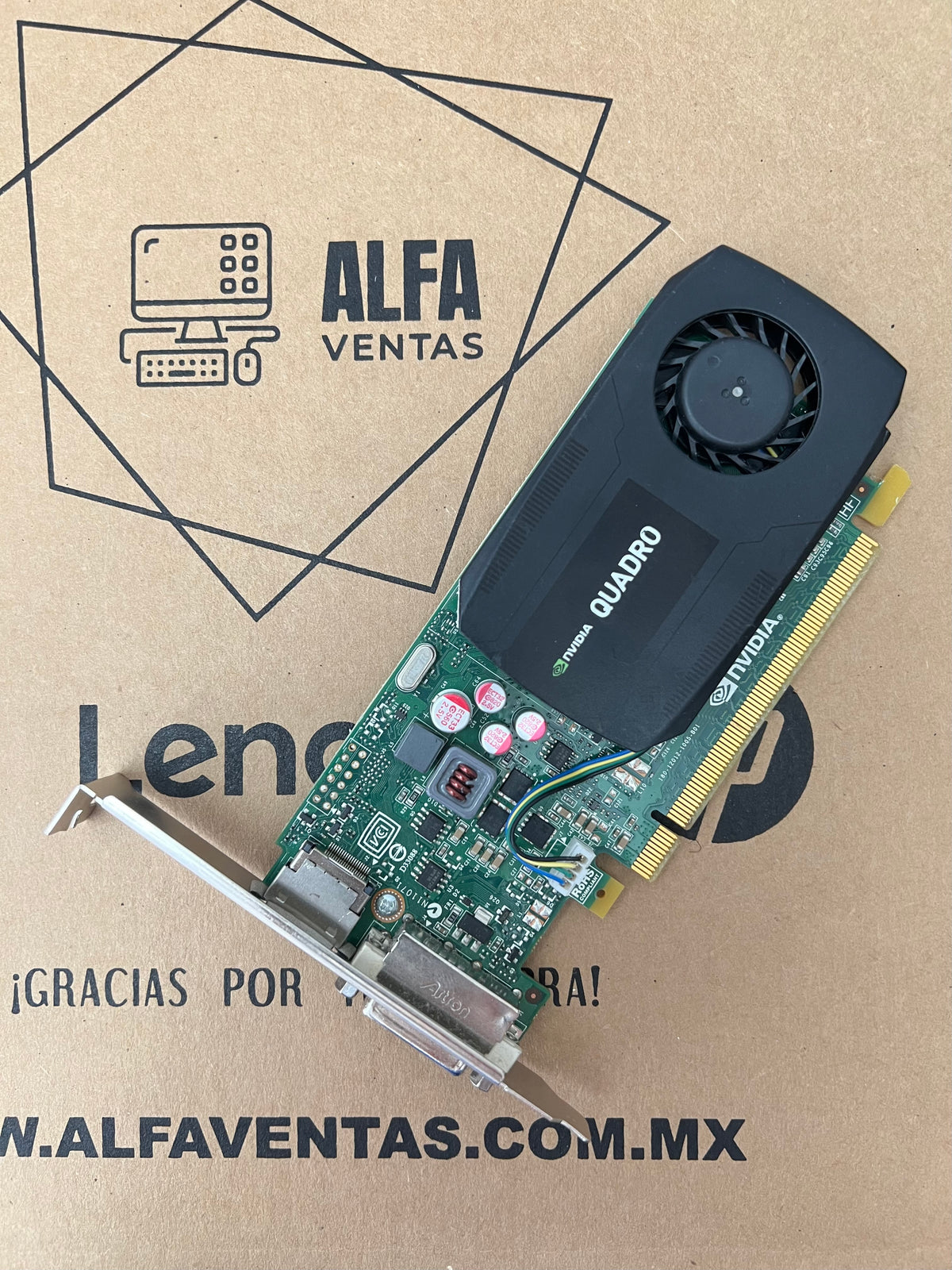 Tarjeta Gráfica 1GB NVIDIA Quadro K600- ALTO PERFIL, DVI, DisplayPort