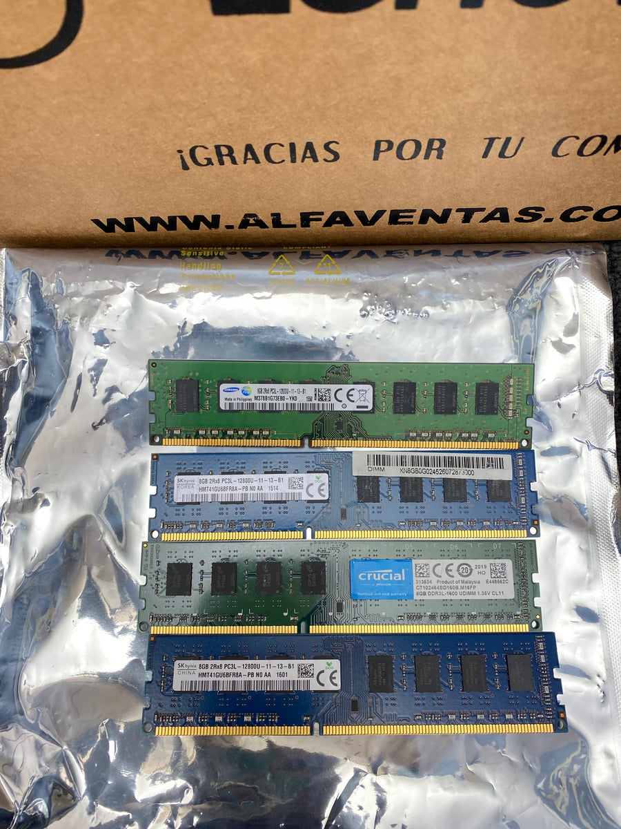 Barrette RAM 8GB DDR3L PC3-12800U – Pour HP P2-1310, Z230, Compaq CQ2024, Neuve, Garantie à Vie