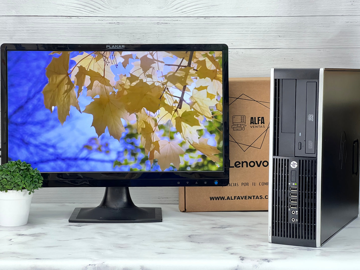 Computadora HP Compaq 6000 Core 2 duo SSD 120GB RAM 8GB  Monitor 22"