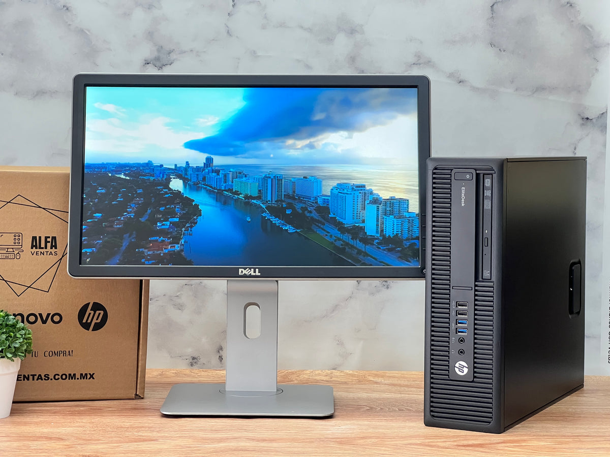 Computadora Hp Prodesk 705 G1 AMD A4 PRO SSD 240GB RAM 8GB Monitor 22"