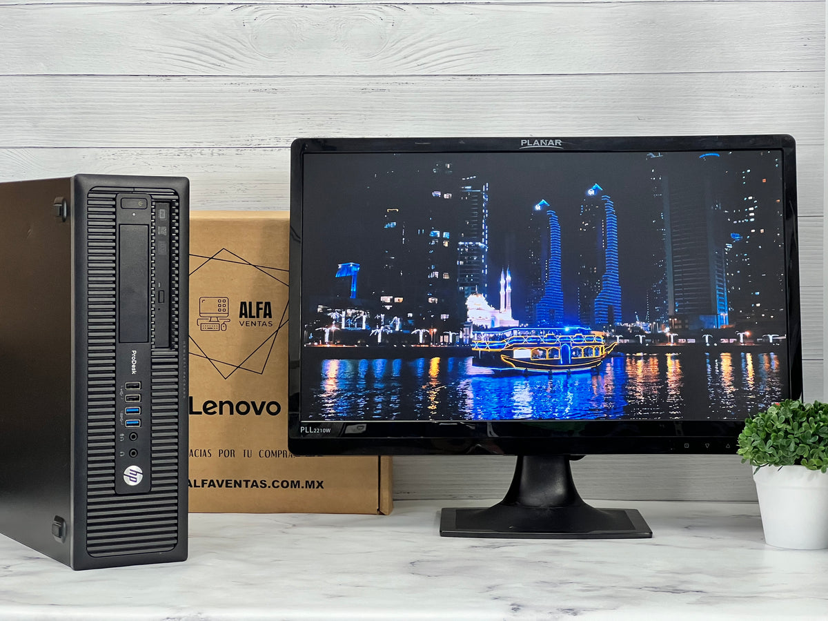Computadora HP EliteDesk 600/800 G1 Core i5 4ta gen SSD 480GB RAM 16GB Windows, Monitor 22"